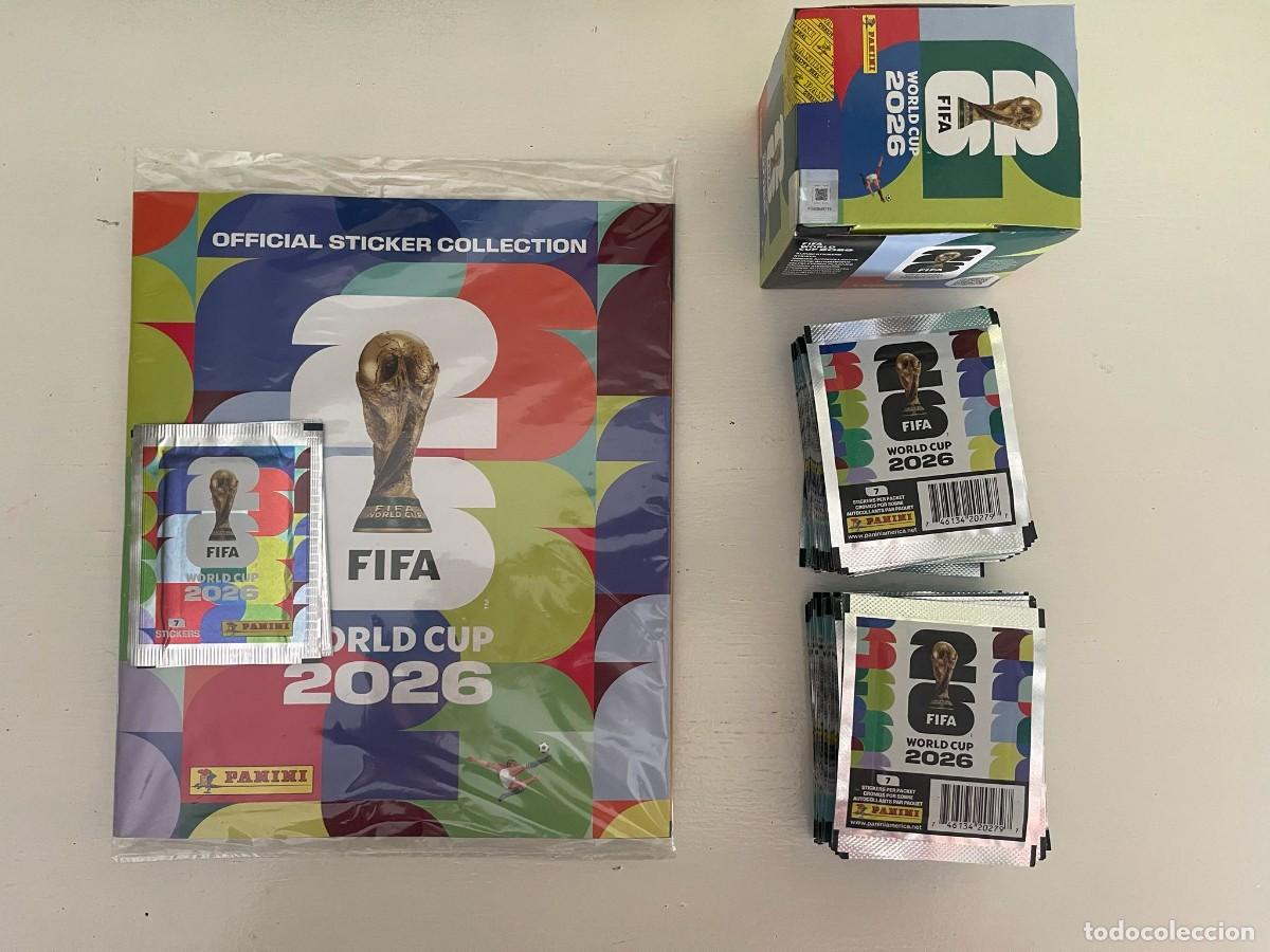 Cromos de f&uacute;tbol: ALBUM PANINI MUNDIAL 2026 PRECINTADO - CAJA 50 SOBRES PRECINTADA - 48 SOBRES EXTRA