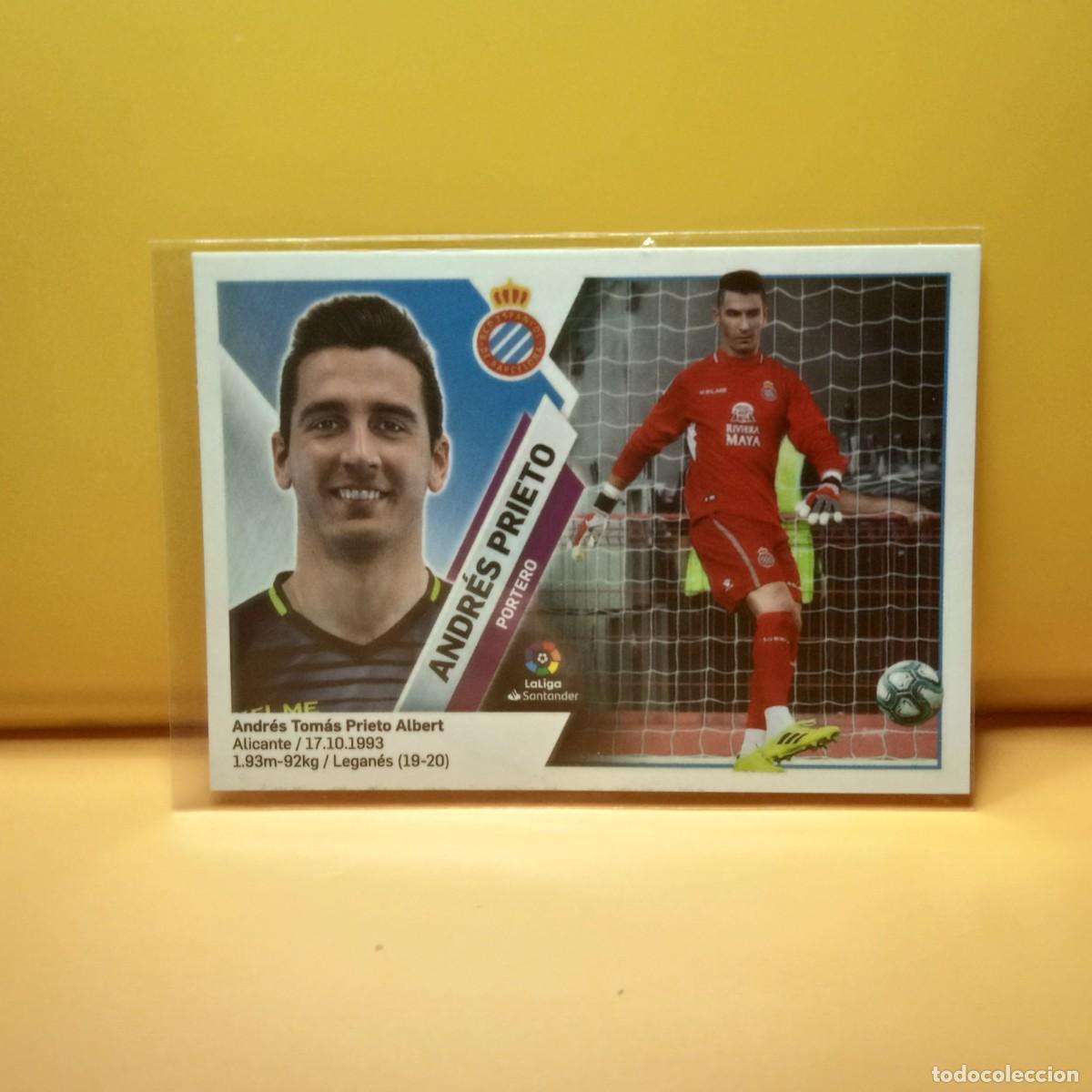 Cromos de f&uacute;tbol: EDICIONES ESGE 2019 2020 19 20 R.C.D ESPANYOL ANDR&Eacute;S PRIETO 2 (2&ordf; EDICI&Oacute;N)