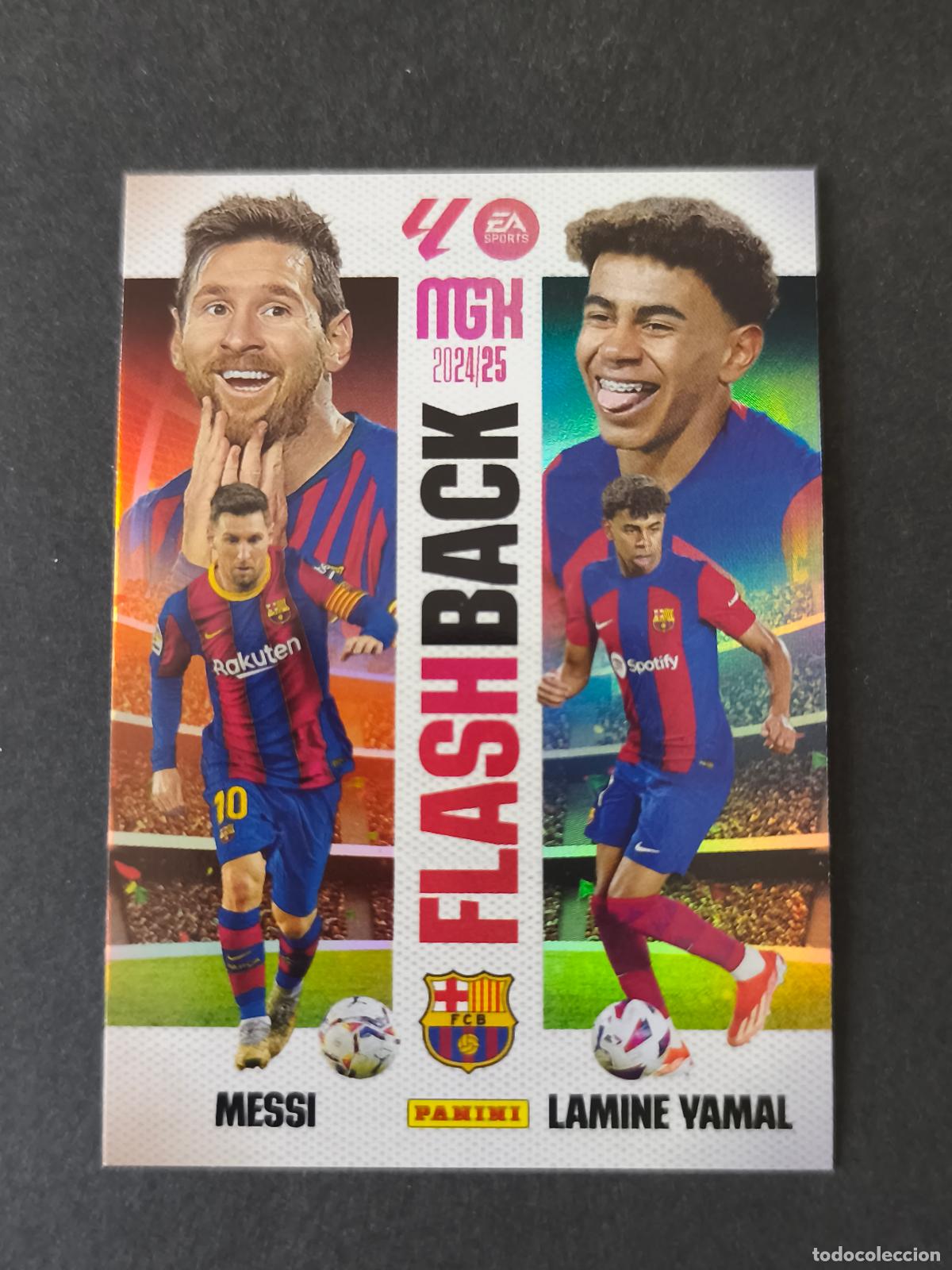 Cromos de Futebol: 429 LAMINE YAMAL MESSI FLASHBACK MEGACRACKS 2024 2025 24 25
