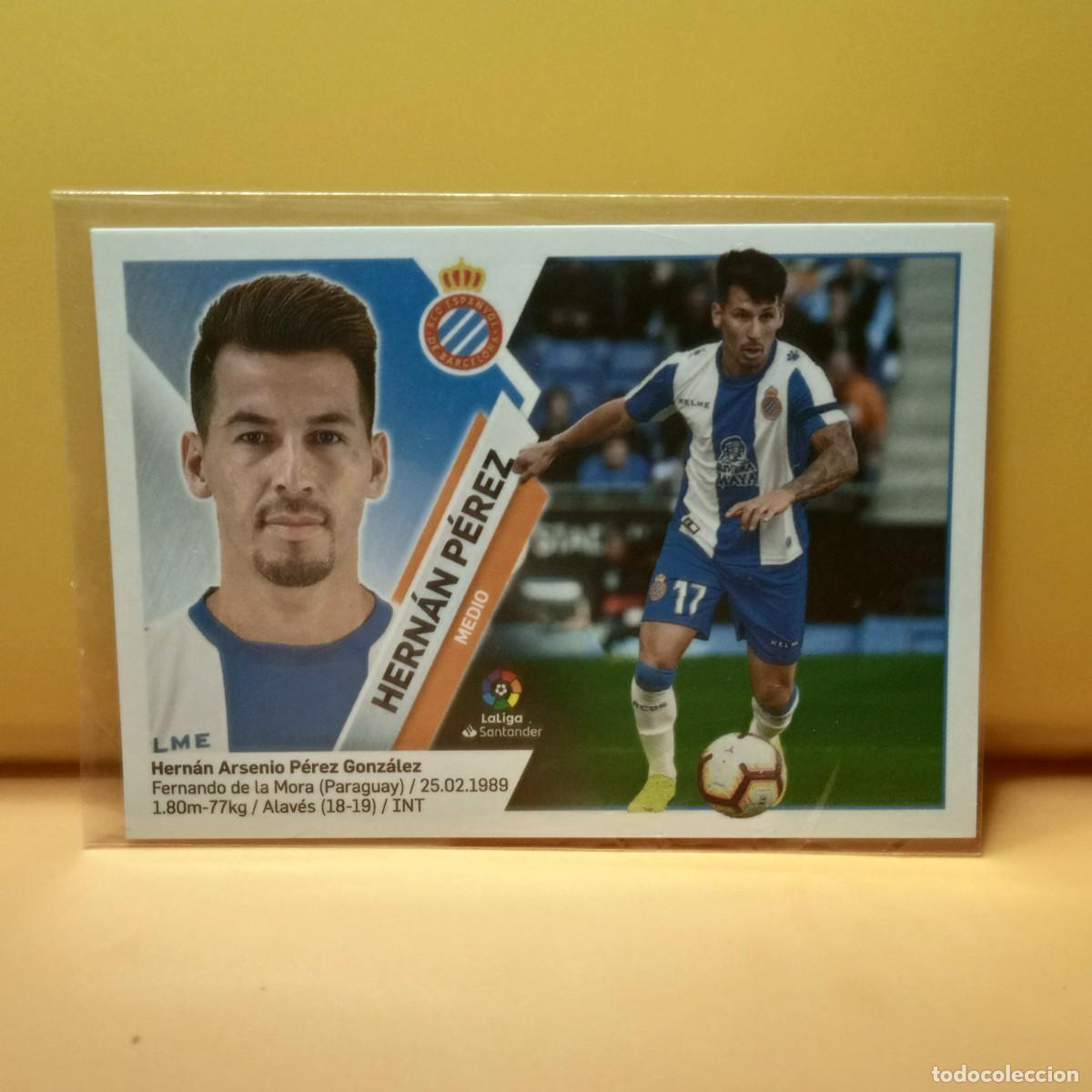Cromos de Futebol: EDICIONES ESGE 2019 2020 19 20 R.C.D ESPANYOL HERN&Aacute;N P&Eacute;REZ 12