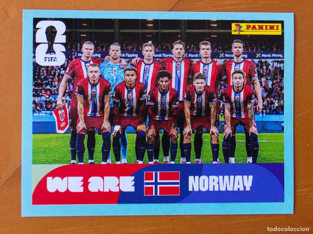 Cromos de f&uacute;tbol: NOR 13 Alineaci&oacute;n equipo plantilla, Noruega, Panini FIFA World Cup Mundial 2026 Sticker