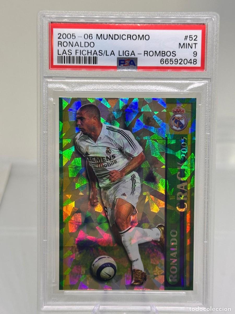 Cromos de f&uacute;tbol: Ronaldo Real Madrid #52 Mundicromo Fichas Liga 2005 06 Rombos PSA 9