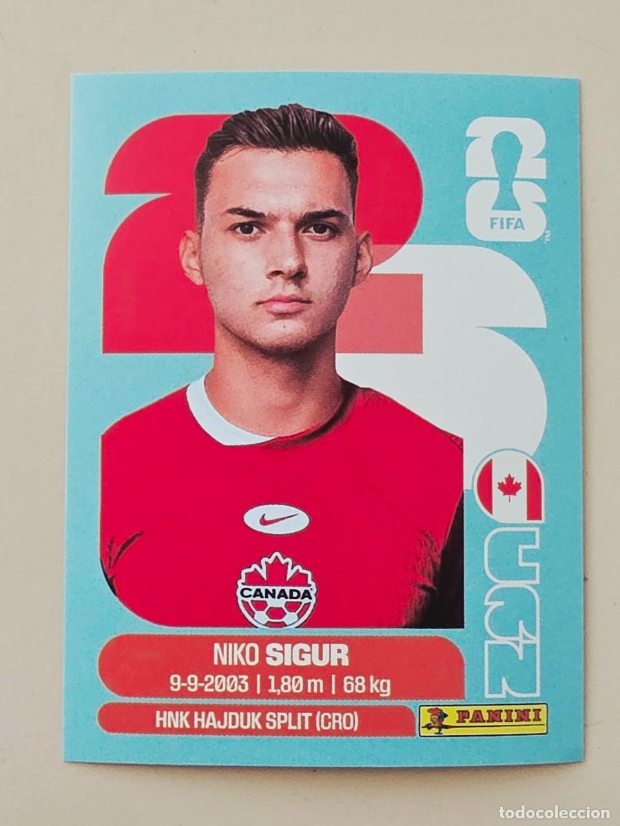 Cromos de f&uacute;tbol: CAN 16 Niko Sigur, Canad&aacute;, Panini FIFA World Cup Mundial 2026 Sticker