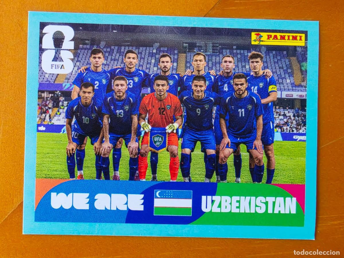 Cromos de f&uacute;tbol: UZB 13 Alineaci&oacute;n equipo plantilla Uzbekist&aacute;n, Panini FIFA World Cup Mundial 2026 Sticker