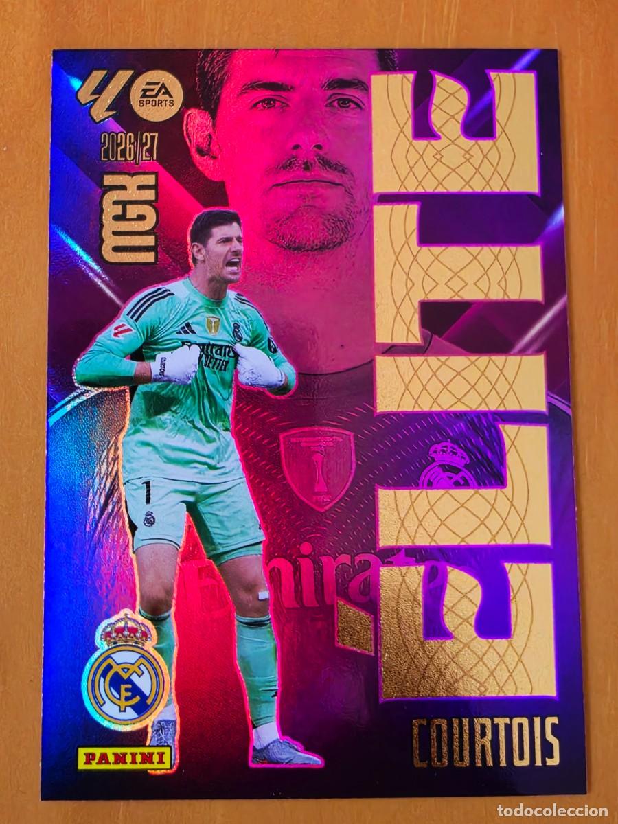 Figurine di Calcio: 4 Thibaut Courtois, Real Madrid, &Eacute;lite, Panini Megacracks MGK 2026 2027 26 27