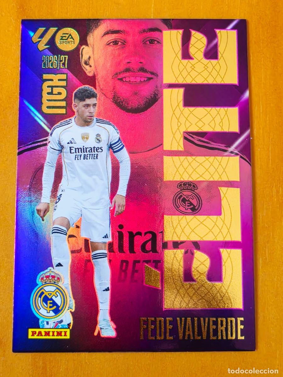 Cromos de f&uacute;tbol: 5 Fede Valverde, Real Madrid, &Eacute;lite, Panini Megacracks MGK 2026 2027 26 27