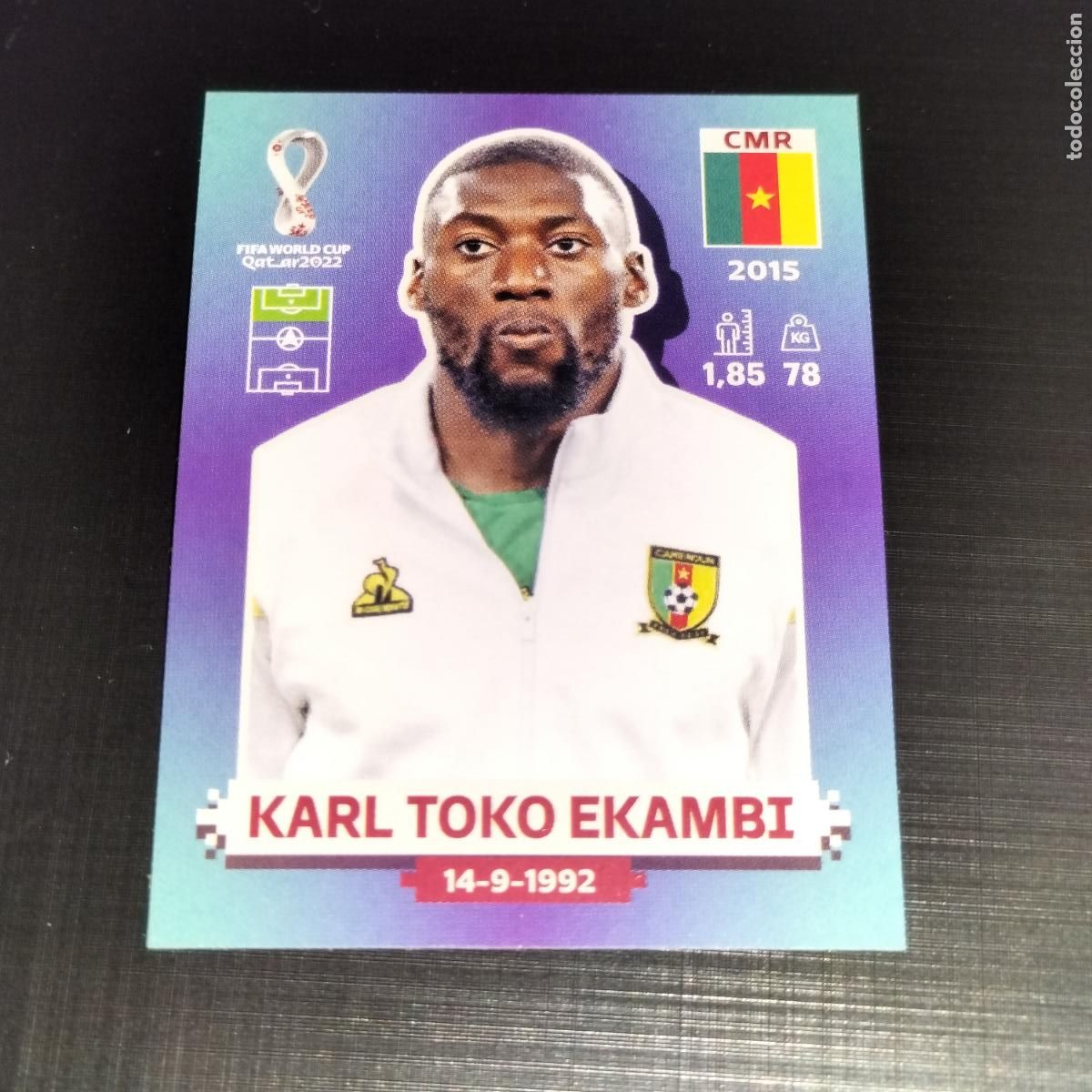 Cromos de f&uacute;tbol: CMR 20 KARL TOKO EKAMBI CAMERUN CROMOS STICKER MUNDIAL QTAR 22 2022 FIFA WORLD CUP PANINI
