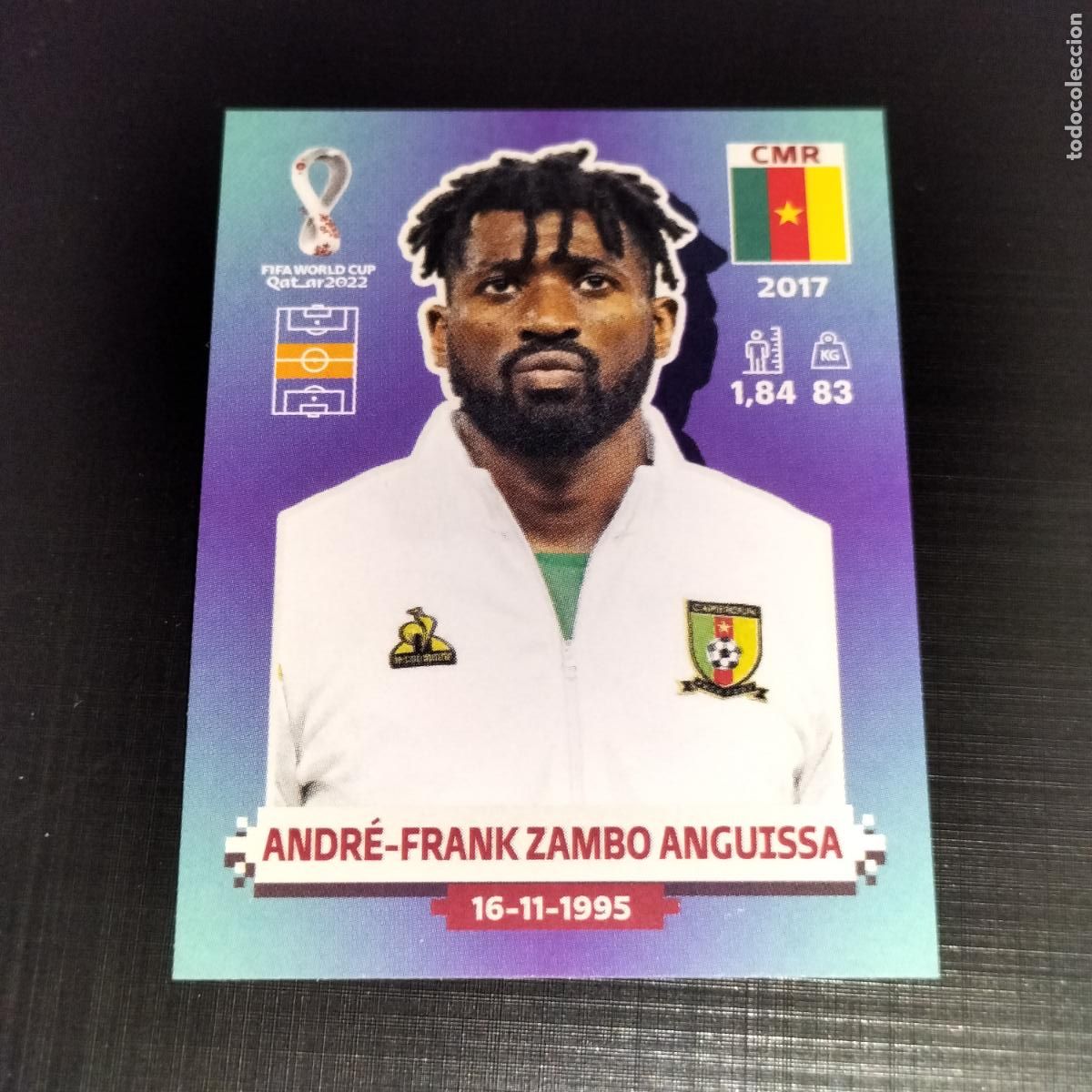 Cromos de f&uacute;tbol: CMR 15 ANDRE-FRANK ZAMBO ANGUISSA CAMERUN CROMOS STICKER MUNDIAL QTAR 22 2022 FIFA WORLD CUP PANINI