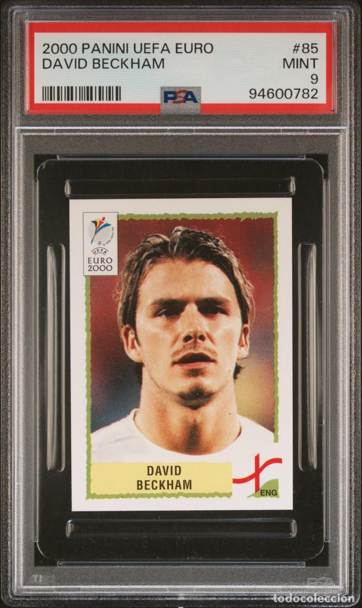 Cromos de f&uacute;tbol: David Beckham #85 England Rara Panini UEFA Euro 2000 Psa 9