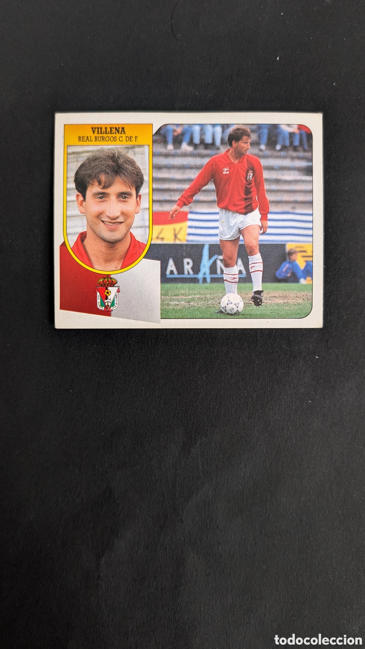 Cromos de f&uacute;tbol: VILLENA BURGOS BAJA CART&Oacute;N LIGA ESTE 1991/92 91 92 NUNCA PEGADO SIN PEGAR