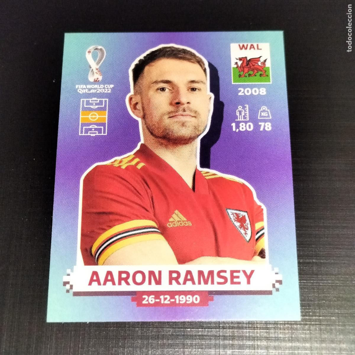 Cartes &agrave; collectionner de Football: WAL 14 AARON RAMSEY GALES CROMOS STICKER MUNDIAL QTAR 22 2022 FIFA WORLD CUP PANINI