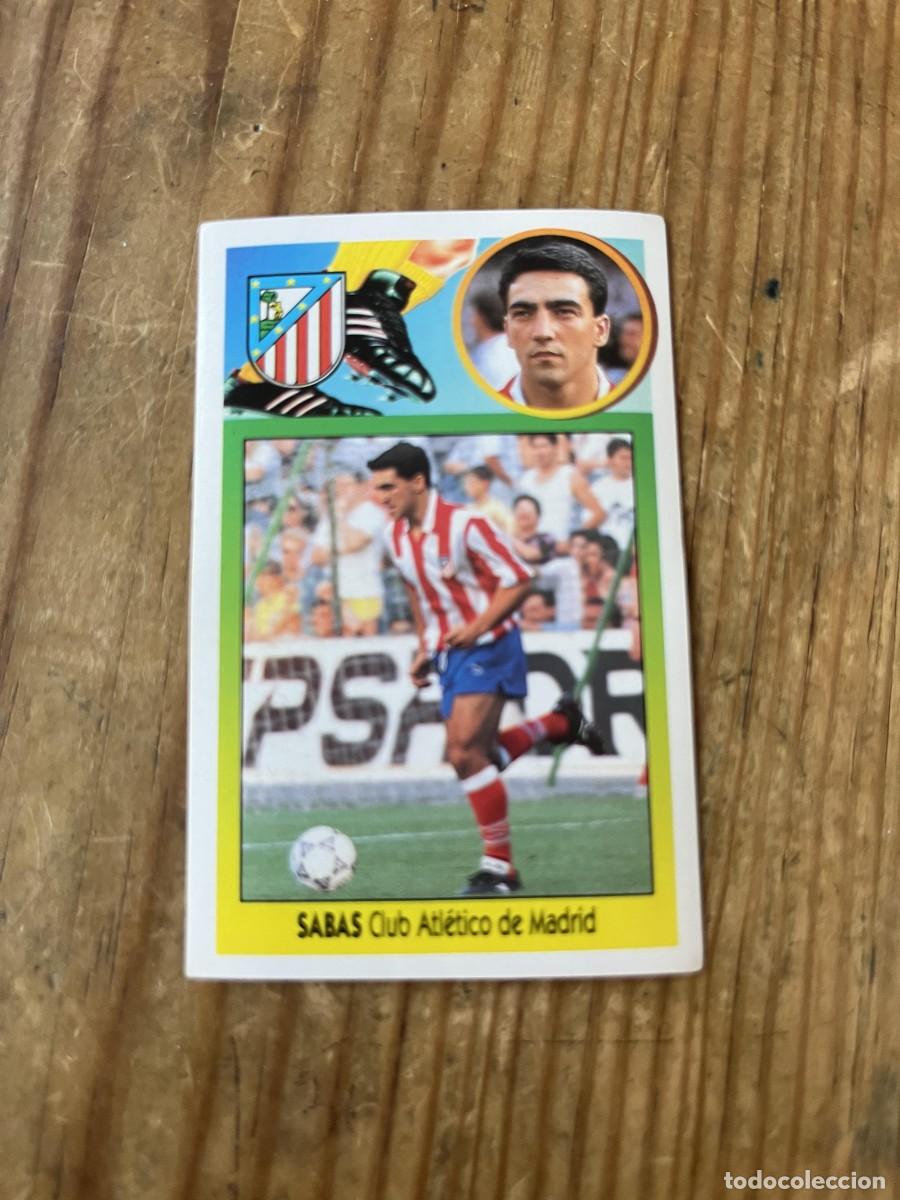 Cromos de f&uacute;tbol: CROMO PEGATINA ADHESIVO SIN PEGAR NUNCA PEGADO ALBUM LIGA ESTE 93 94 1993 1994 ATLETICO MADRID SABAS