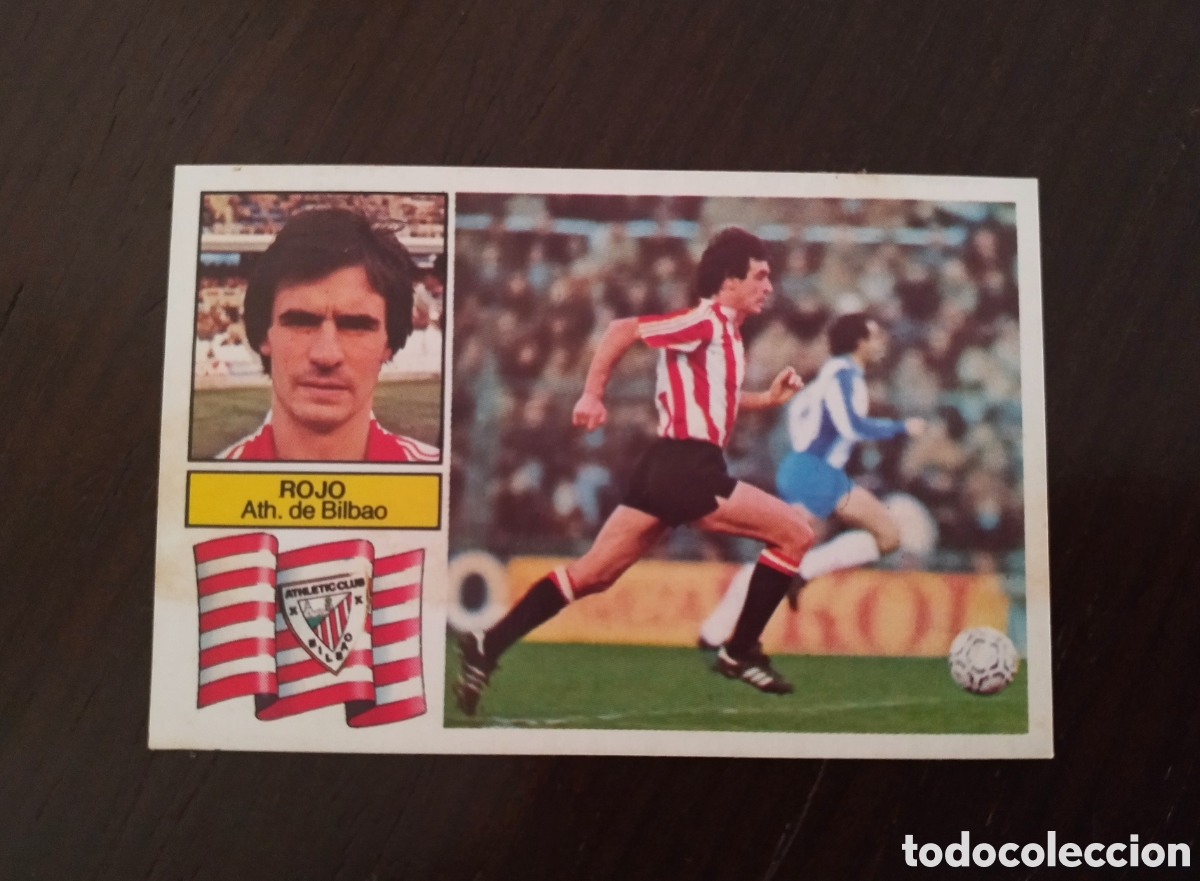 Cromos de f&uacute;tbol: ROJO (BAJA) DEL ATH. BILBAO. ESQUINAS RECTAS. PERFECTO. Ediciones Este 1982-83 82 83