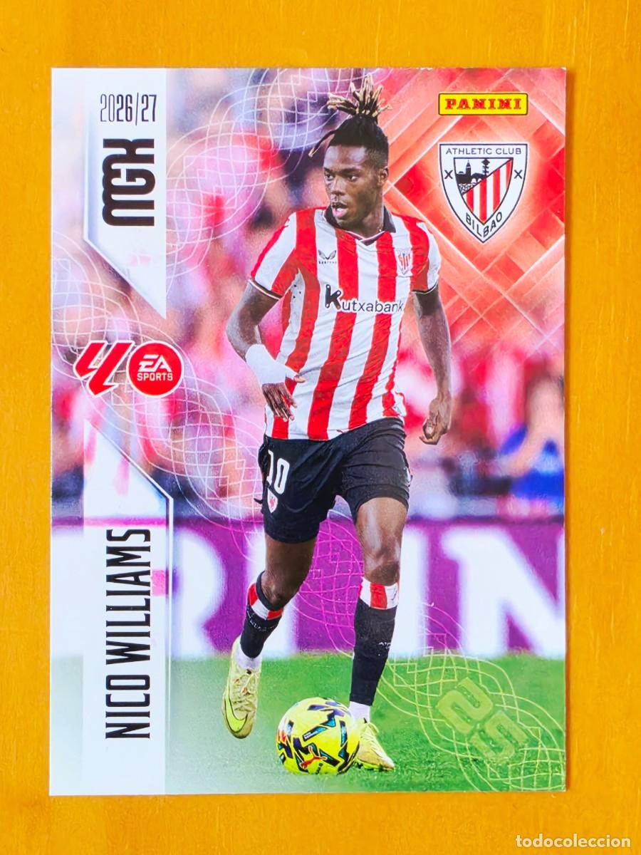 Cromos de f&uacute;tbol: 54 Nico Williams, Athletic Club de Bilbao, Panini Megacracks MGK 2026 2027 26 27