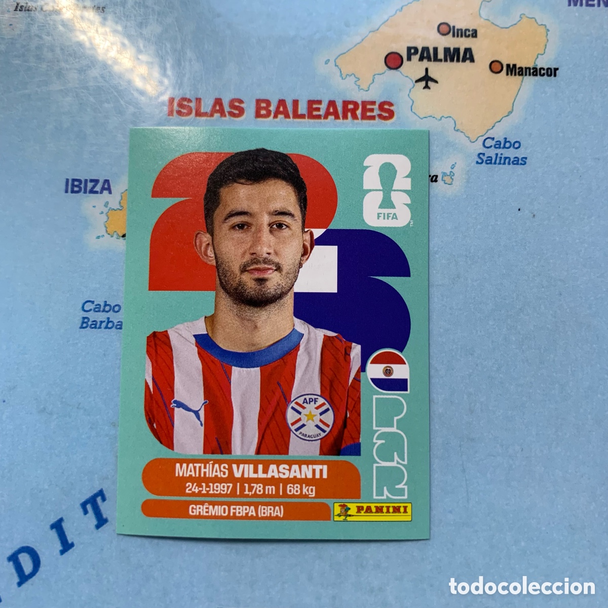 Cromos de f&uacute;tbol: Paraguay n&uacute;mero 9 cromo panini Mundial Fifa World Cup 2026