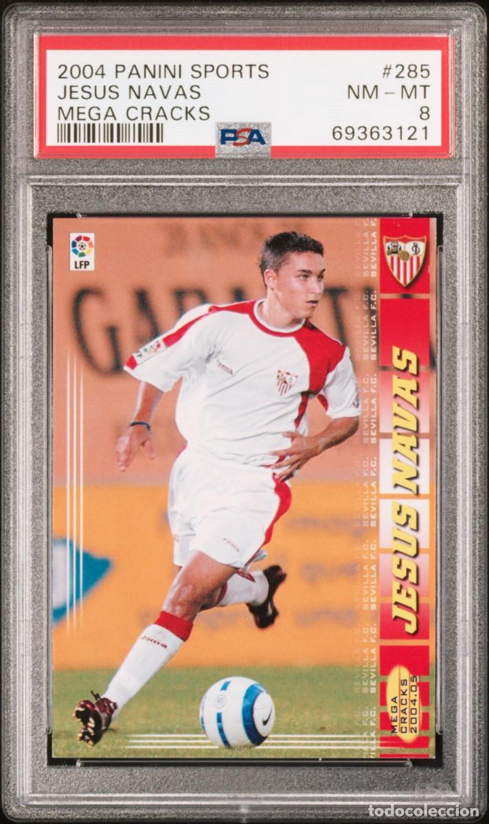 Cromos de f&uacute;tbol: Rookie Jesus Navas #285 BIS Sevilla Panini Megacracks 2004 05 PSA 8