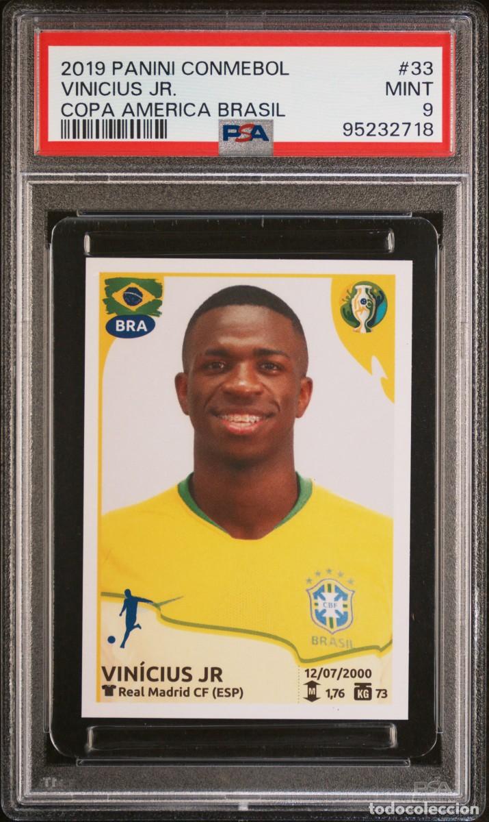Fu&szlig;ball-Sticker: Compartir Rookie Vinicius #33 Panini Conmebol Copa America Brasil 2019 Psa 9