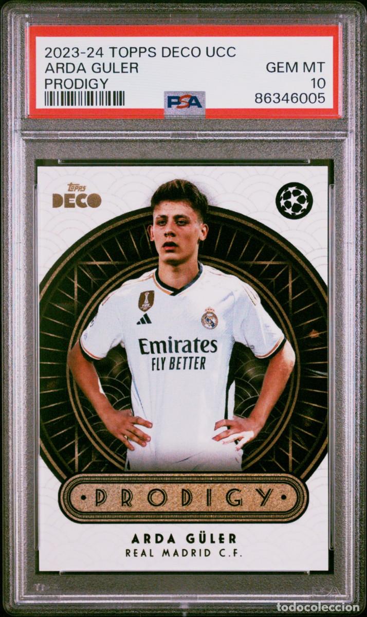 Cromos de f&uacute;tbol: Arda Guler Real Madrid Topps Deco UCC Prodigy 2023 24 PSA 10