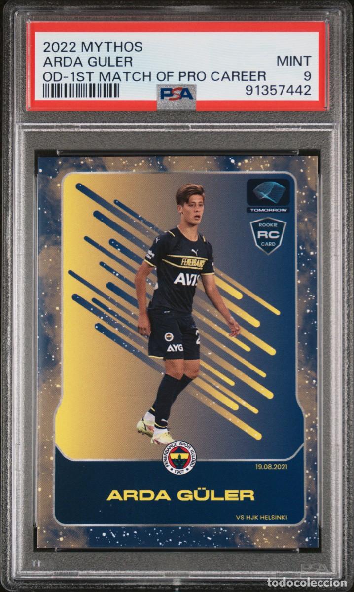 Cartes &agrave; collectionner de Football: True Rookie Arda Guler Fenerbah&ccedil;e Spor Kul&uuml;b&uuml; Mythos Today 2022 PSA 9