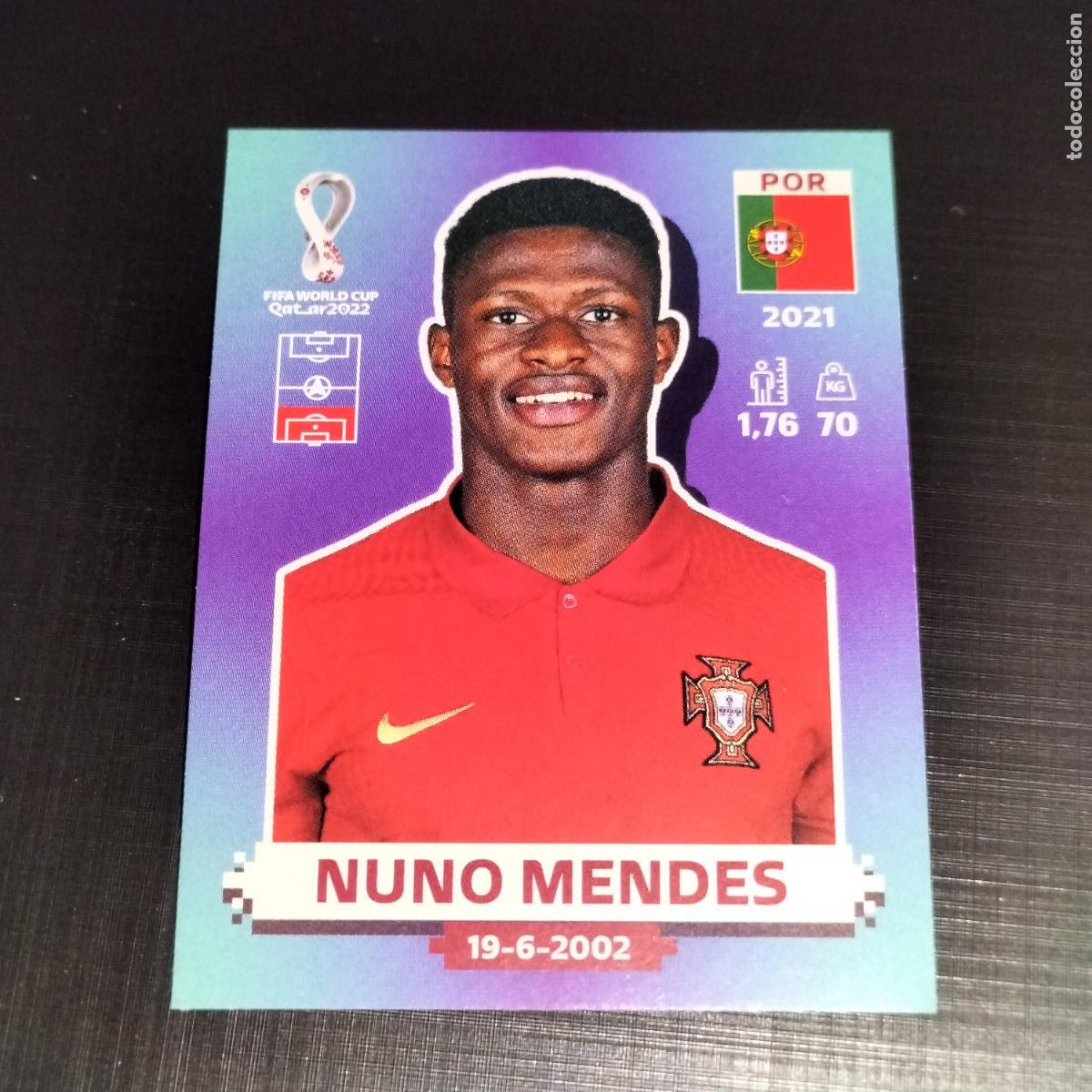 Cartes &agrave; collectionner de Football: POR 7 NUNO MENDES PORTUGAL CROMOS STICKER MUNDIAL QTAR 22 2022 FIFA WORLD CUP PANINI