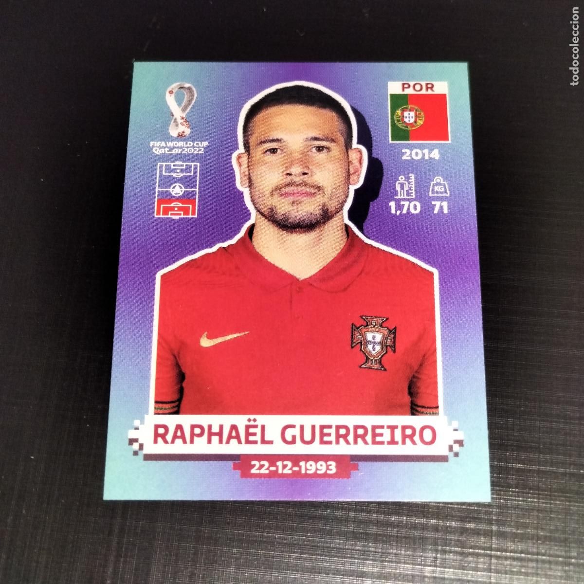 Cartes &agrave; collectionner de Football: POR 9 RAPHAEL GUERREIRO PORTUGAL CROMOS STICKER MUNDIAL QTAR 22 2022 FIFA WORLD CUP PANINI