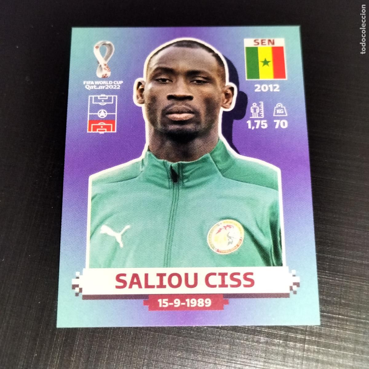 Cromos de f&uacute;tbol: SEN 5 SALIOU CISS SENEGAL CROMOS STICKER MUNDIAL QTAR 22 2022 FIFA WORLD CUP PANINI