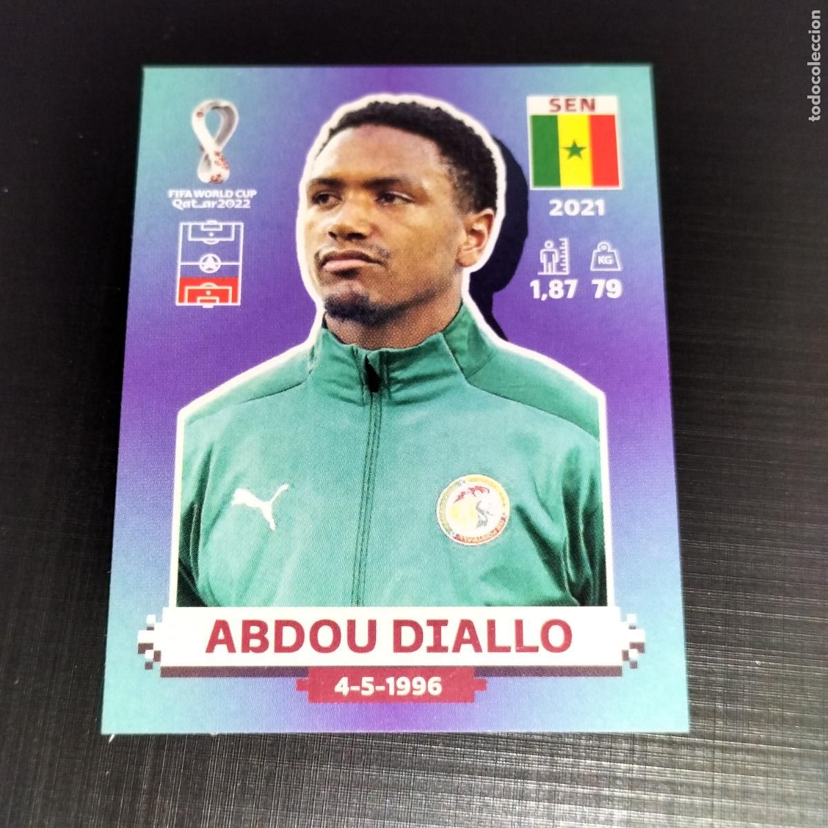 Cromos de f&uacute;tbol: SEN 7 ABDOU DIALLO SENEGAL CROMOS STICKER MUNDIAL QTAR 22 2022 FIFA WORLD CUP PANINI