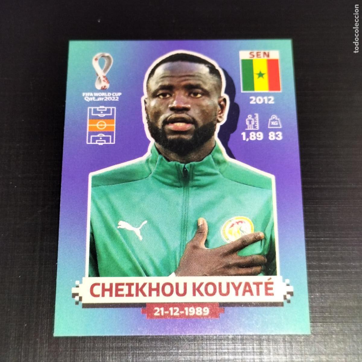 Cromos de f&uacute;tbol: SEN 14 CHEIKHOU KOUYATE SENEGAL CROMOS STICKER MUNDIAL QTAR 22 2022 FIFA WORLD CUP PANINI