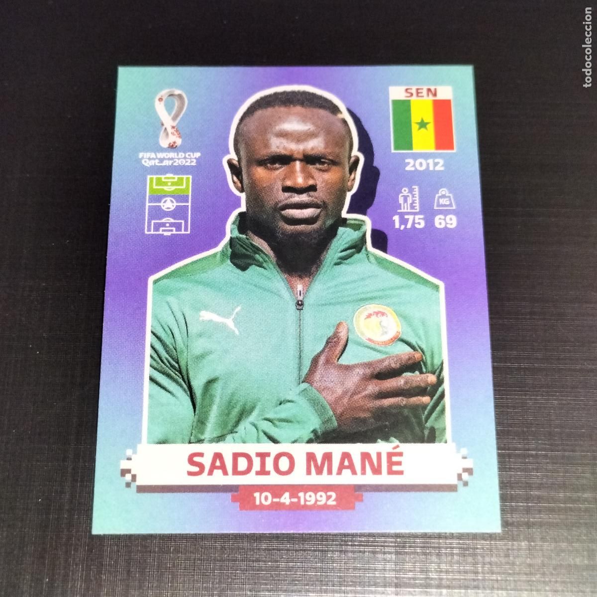 Cromos de f&uacute;tbol: SEN 19 SADIO MANE SENEGAL CROMOS STICKER MUNDIAL QTAR 22 2022 FIFA WORLD CUP PANINI