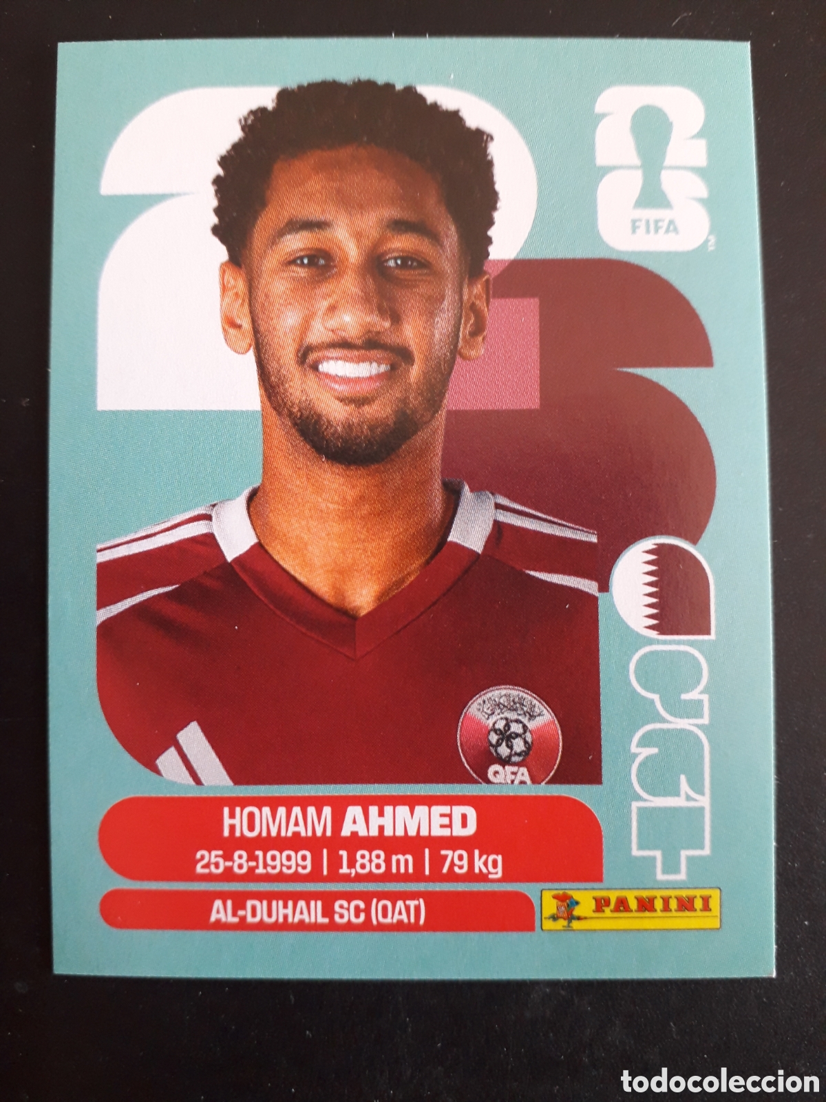 Cromos de Futebol: AHMED QATAR QAT 5 MUNDIAL F&Uacute;TBOL 2026 FIFA WORLD CUP PANINI SIN PEGAR PEDIDO M&Iacute;NIMO 3&euro;