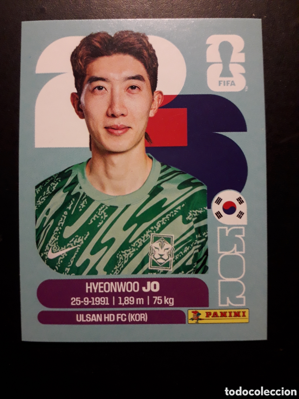 Figurine di Calcio: H JO COREA DEL SUR KOR 2 MUNDIAL F&Uacute;TBOL 2026 FIFA WORLD CUP PANINI SIN PEGAR PEDIDO M&Iacute;NIMO 3&euro;