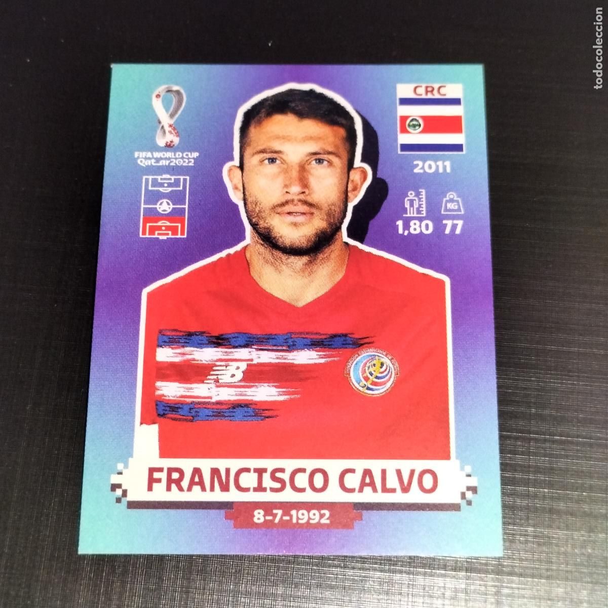 Cromos de f&uacute;tbol: CRC 6 FRANCISCO CALVO COSTA RICA CROMOS STICKER MUNDIAL QTAR 22 2022 FIFA WORLD CUP PANINI