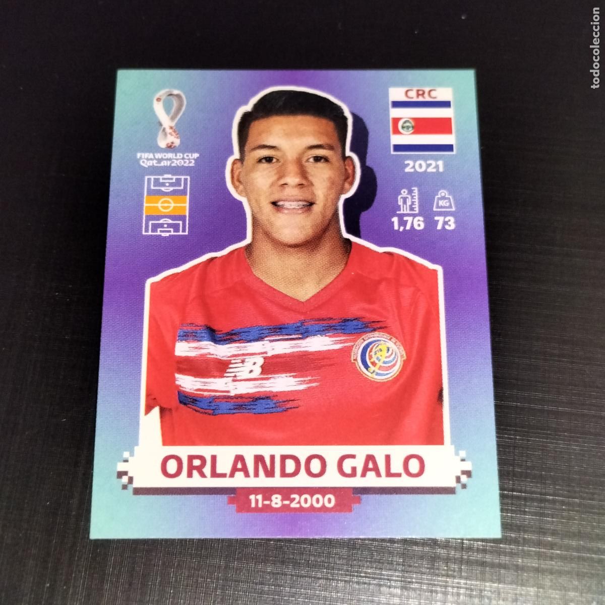 Cromos de f&uacute;tbol: CRC 13 ORLANDO GALO COSTA RICA CROMOS STICKER MUNDIAL QTAR 22 2022 FIFA WORLD CUP PANINI