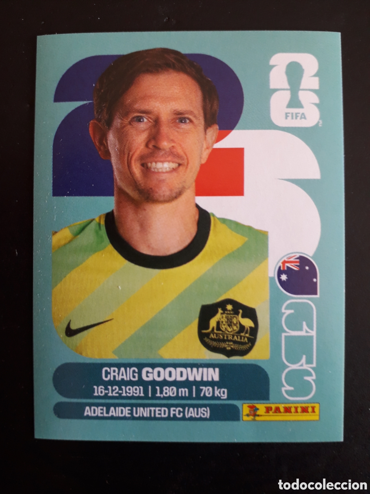 Cromos de f&uacute;tbol: GOODWIN AUSTRALIA AUS 17 MUNDIAL F&Uacute;TBOL 2026 FIFA WORLD CUP PANINI SIN PEGAR PEDIDO M&Iacute;NIMO 3&euro;
