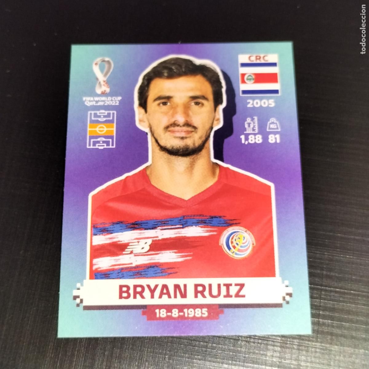 Cromos de f&uacute;tbol: CRC 14 BRYAN RUIZ COSTA RICA CROMOS STICKER MUNDIAL QTAR 22 2022 FIFA WORLD CUP PANINI