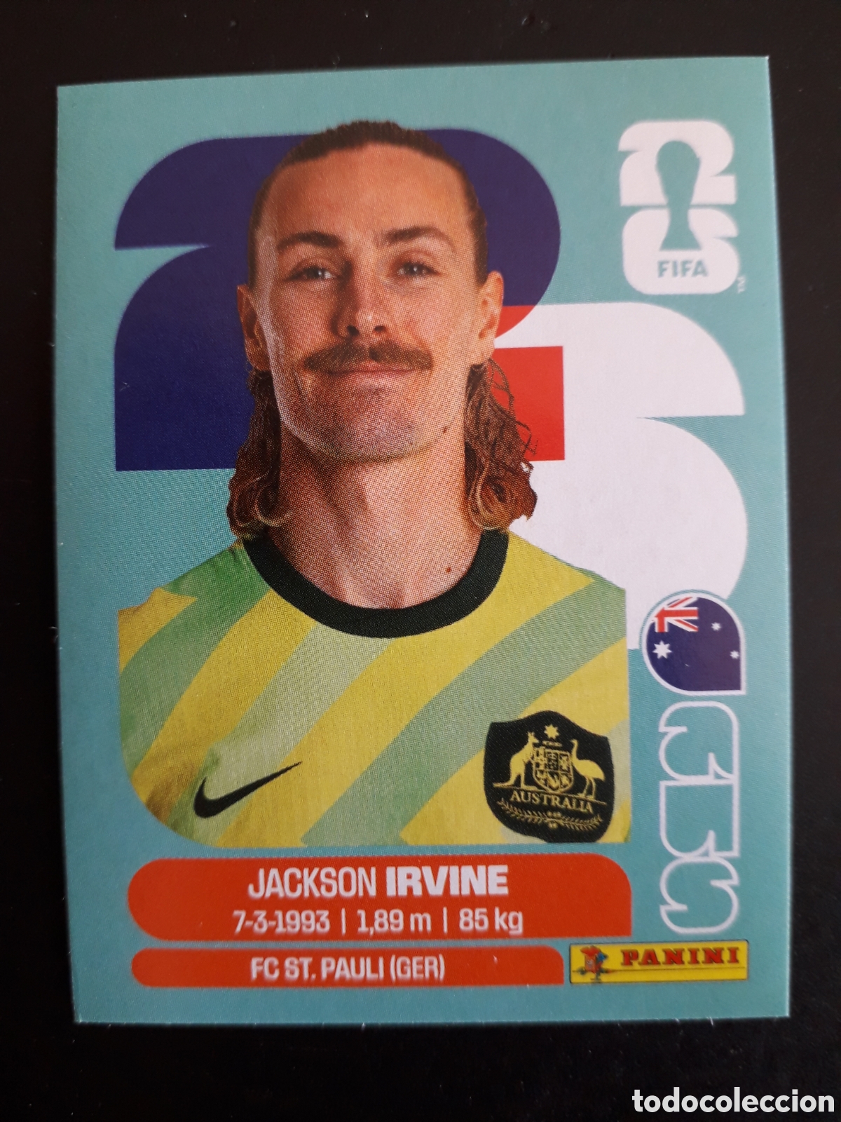 Cromos de f&uacute;tbol: IRVINE AUSTRALIA AUS 11 MUNDIAL F&Uacute;TBOL 2026 FIFA WORLD CUP PANINI SIN PEGAR PEDIDO M&Iacute;NIMO 3&euro;