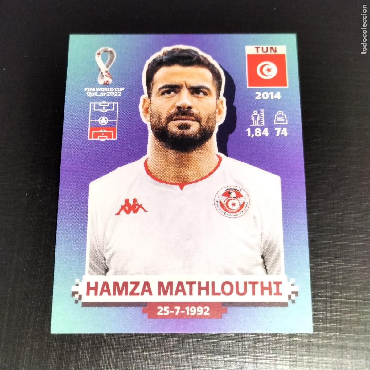 Cromos de f&uacute;tbol: TUN 9 HAMZA MATHLOUTHI TUNEZ CROMOS STICKER MUNDIAL QTAR 22 2022 FIFA WORLD CUP PANINI
