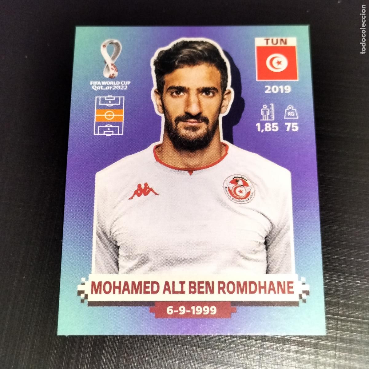 Cromos de f&uacute;tbol: TUN 12 MOHAMED ALI BEN ROMDHANE TUNEZ CROMOS STICKER MUNDIAL QTAR 22 2022 FIFA WORLD CUP PANINI