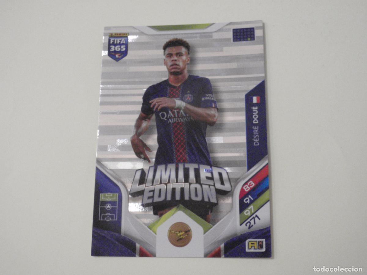 Cromos de f&uacute;tbol: DESIRE DOUE PSG LIMITED EDITION. Trading Card ADRENALYN XL FIFA 365. 2025 2026 PANINI 26