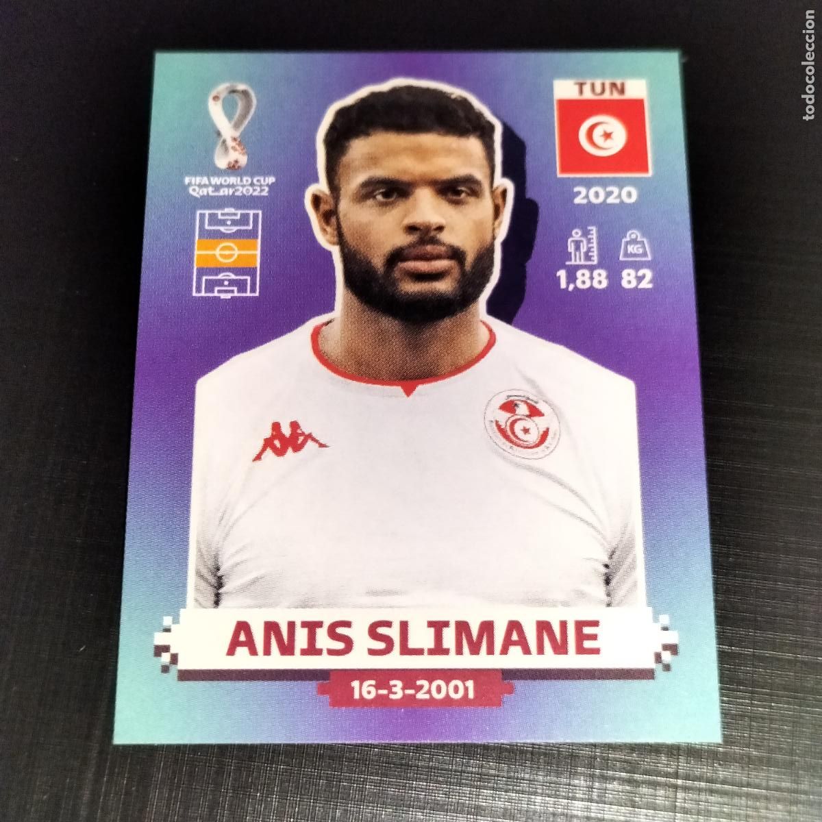 Football Stickers: TUN 17 ANIS SLIMANE TUNEZ CROMOS STICKER MUNDIAL QTAR 22 2022 FIFA WORLD CUP PANINI