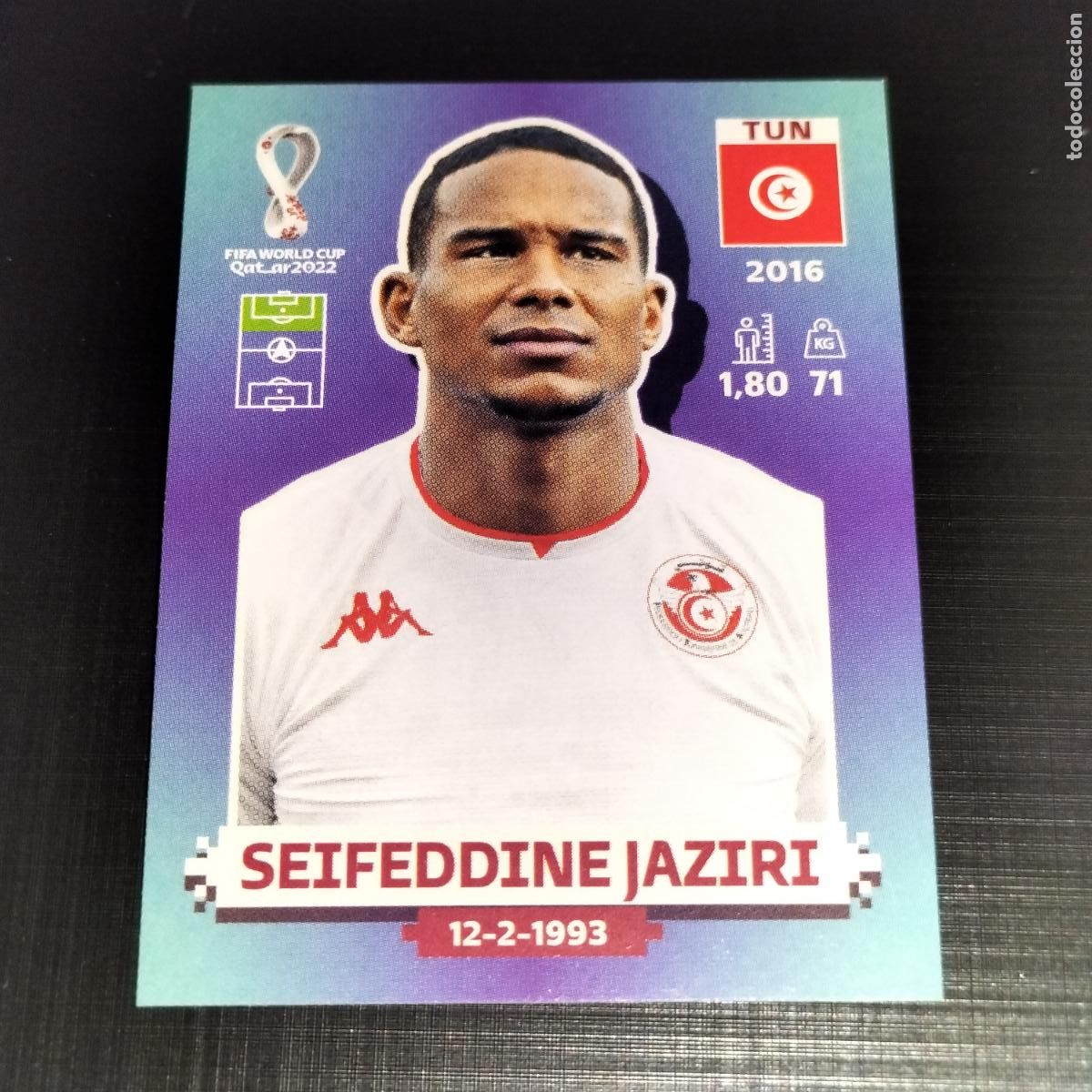 Football Stickers: TUN 18 SEIFEDDINE JAZIRI TUNEZ CROMOS STICKER MUNDIAL QTAR 22 2022 FIFA WORLD CUP PANINI