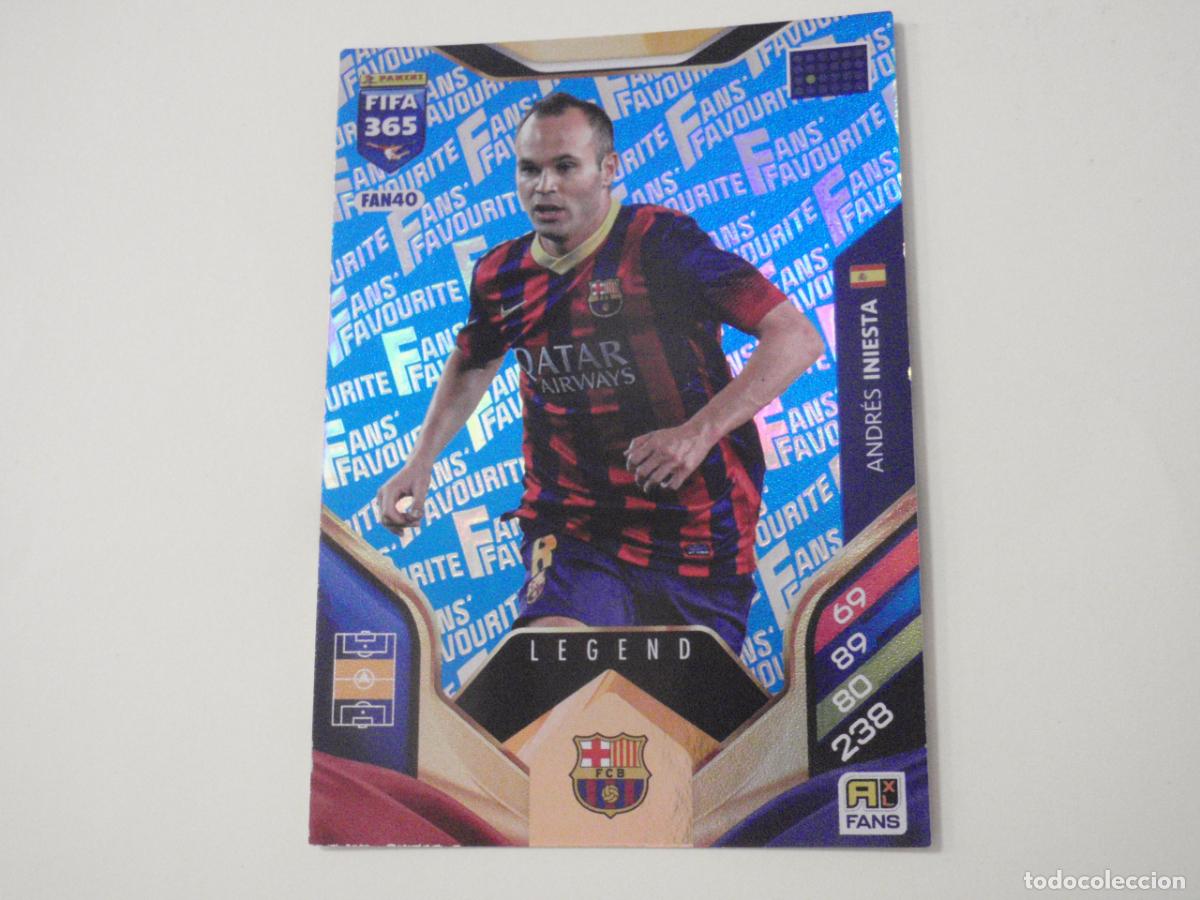 Football Stickers: FAN40 INIESTA Barcelona Paralela Azul. Trading Card ADRENALYN XL FIFA 365. 2025 2026 PANINI 25 26