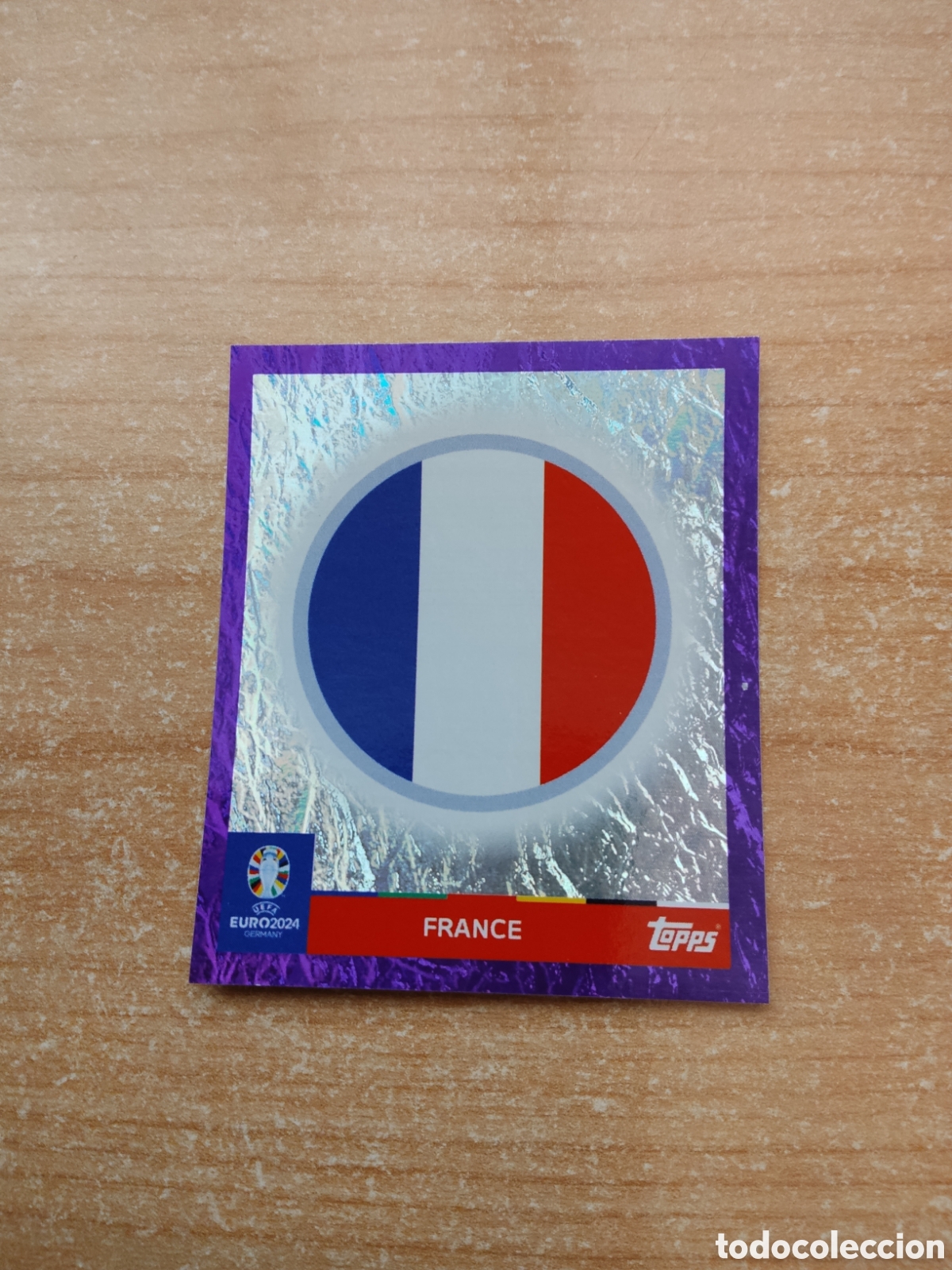 Football Stickers: 1 ESCUDO FRANCIA LILA EURO 2024 TOPPS