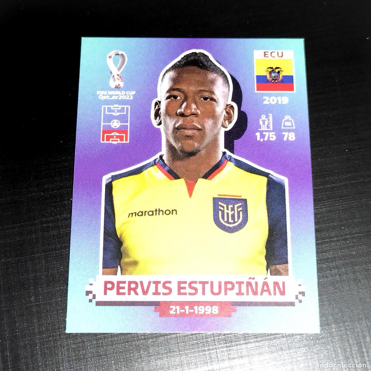 Football Stickers: ECU 7 PERVIS ESTUPI&Ntilde;AN ECUADOR CROMOS STICKER MUNDIAL QTAR 22 2022 FIFA WORLD CUP PANINI