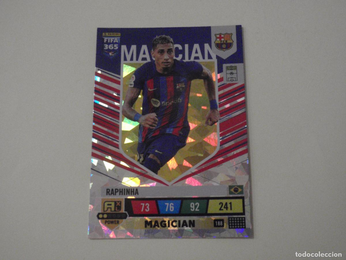 Cromos de Futebol: 188 RAPHINHA Barcelona MAGICIAN. Trading Card ADRENALYN XL FIFA 365. 2022 2023 PANINI 22 23