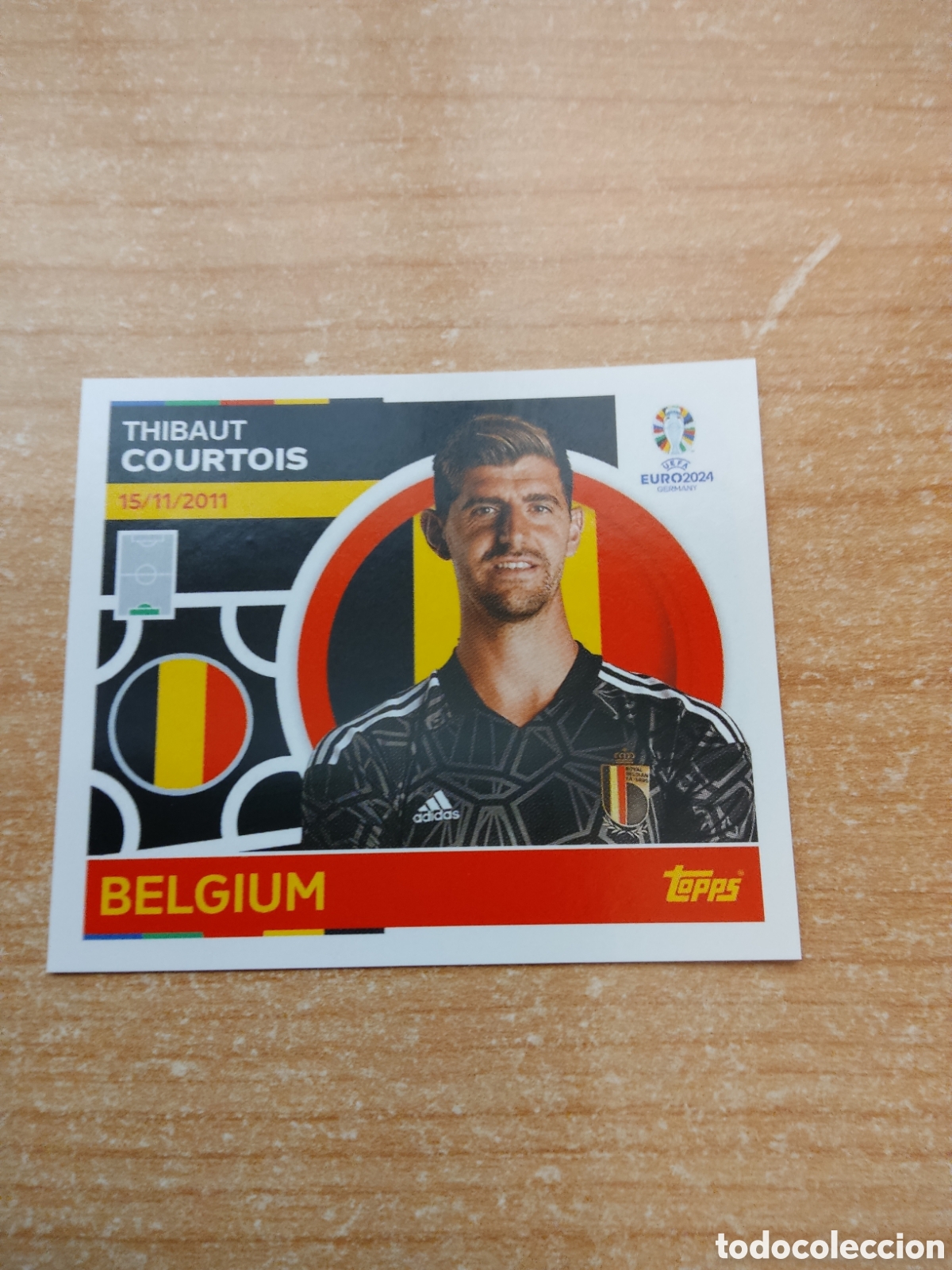 Cromos de f&uacute;tbol: 4 COURTOIS BELGICA EURO 2024 TOPPS