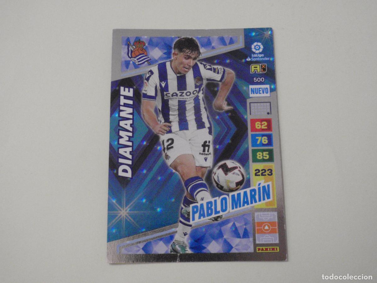 Cromos de f&uacute;tbol: 500 PABLO MAR&Iacute;N Real Sociedad NUEVO DIAMANTE. Trading card LIGA Adrenalyn 2022 2023 Panini 22 23