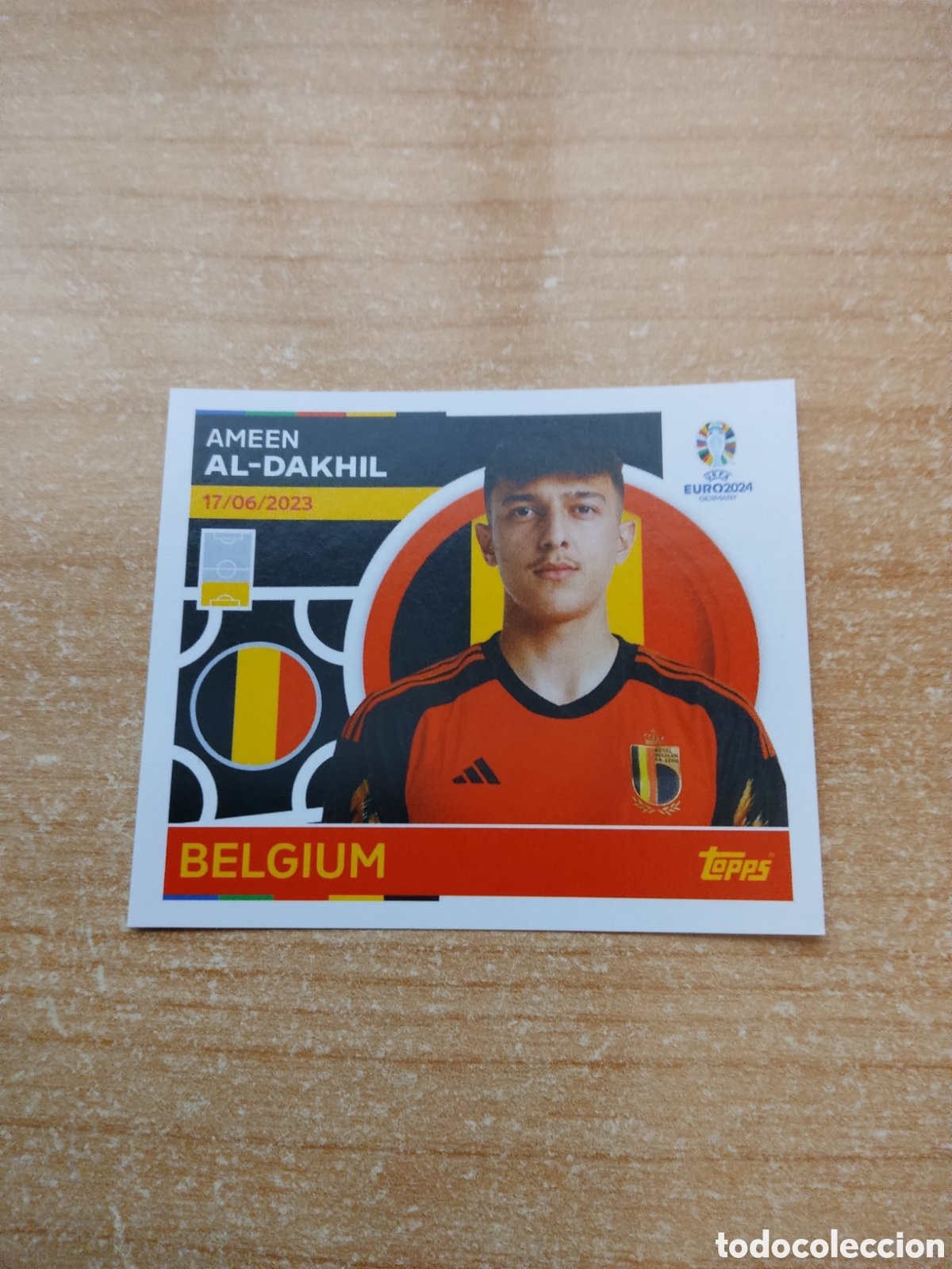 Cromos de f&uacute;tbol: 10 AL DAKHIL BELGICA EURO 2024 TOPPS