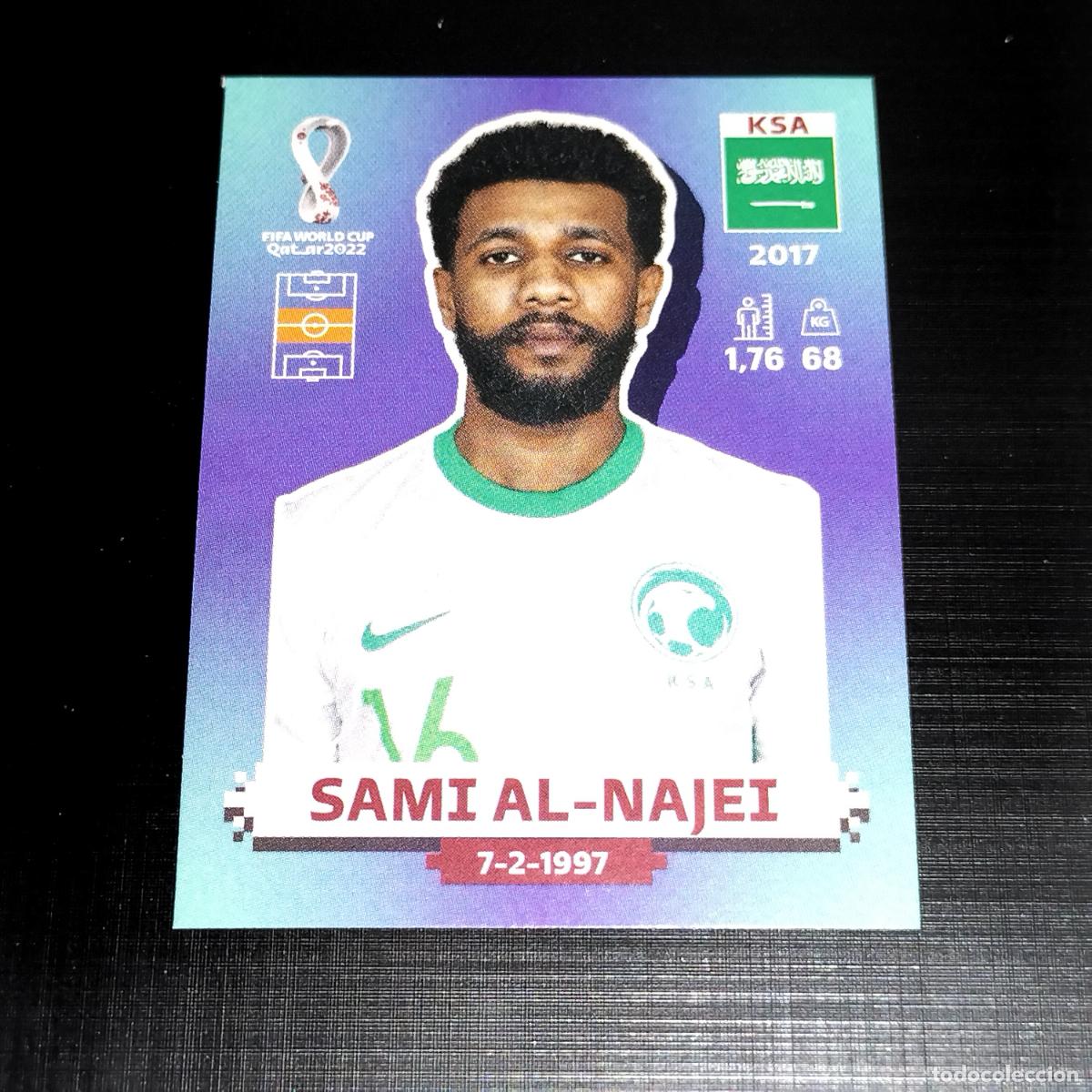 Cromos de f&uacute;tbol: KSA 14 SAMI AL-NAJEI ARABIA SAUDI CROMOS STICKER MUNDIAL QTAR 22 2022 FIFA WORLD CUP PANINI