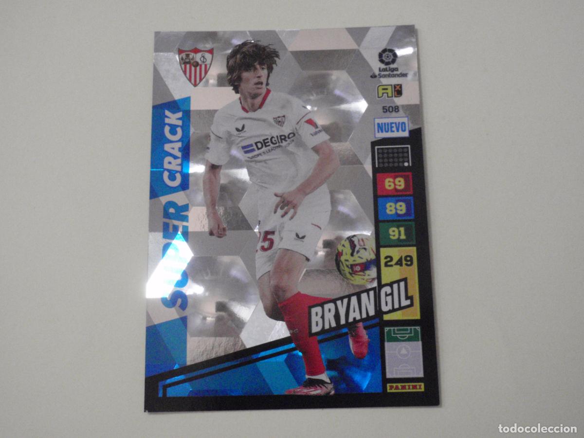 Cromos de f&uacute;tbol: 508 BRYAN GIL Sevilla NUEVO SUPER CRACK. Trading card LIGA Adrenalyn 2022 2023 Panini 22 23